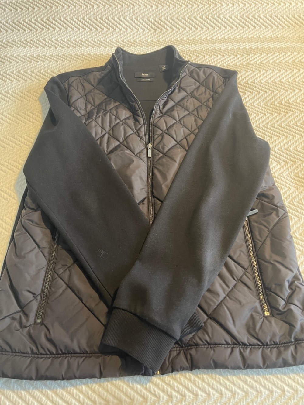 Boss Black Quilted Lightweight Shirt Jacket